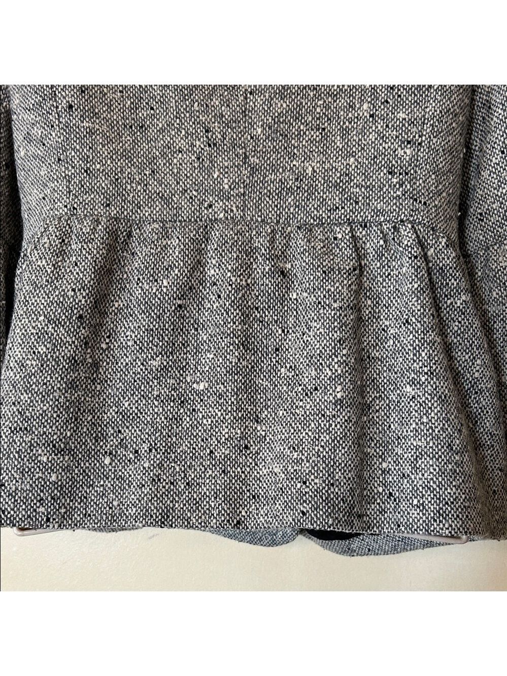 Olive des Olive Black and White Double-Breasted Tweed Jacket size S - Picture 9 of 11